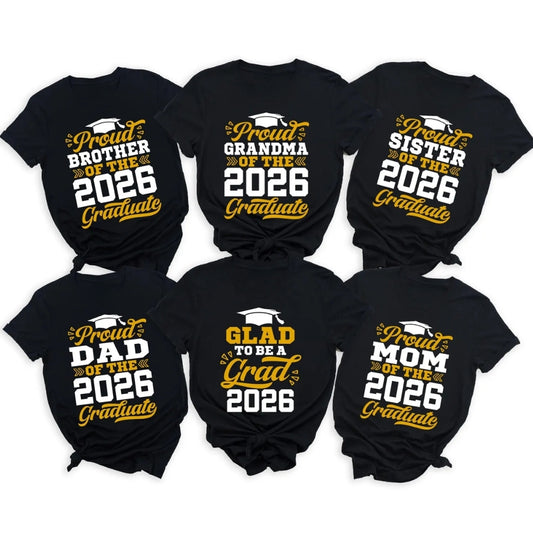 Proud Of The Graduate Personalized Matching Family T Shirts, Custom Graduation Shirts For Family ET0259