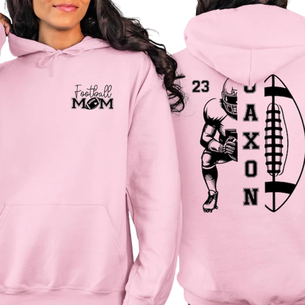 Custom Football Mom Hoodie, Custom Football Hoodie For Mama Mother Day 2D0590