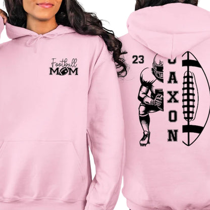 Custom Football Mom Hoodie, Custom Football Hoodie For Mama Mother Day 2D0590
