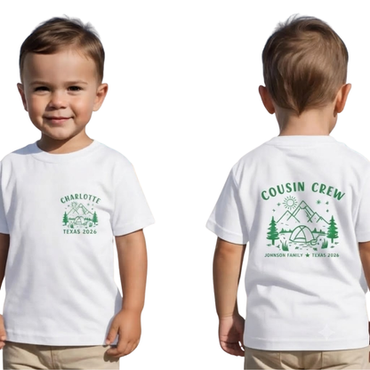 Cousin Crew Custom Camping Matching T Shirt, Personalized Cousin Camping Trip Shirts ET1459