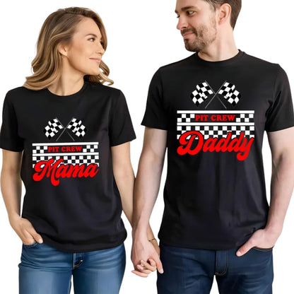 Custom Pit Crew Birthday Boy Matching Family T Shirts, Custom Race Car Birthday Matching Shirts For Family ET1120