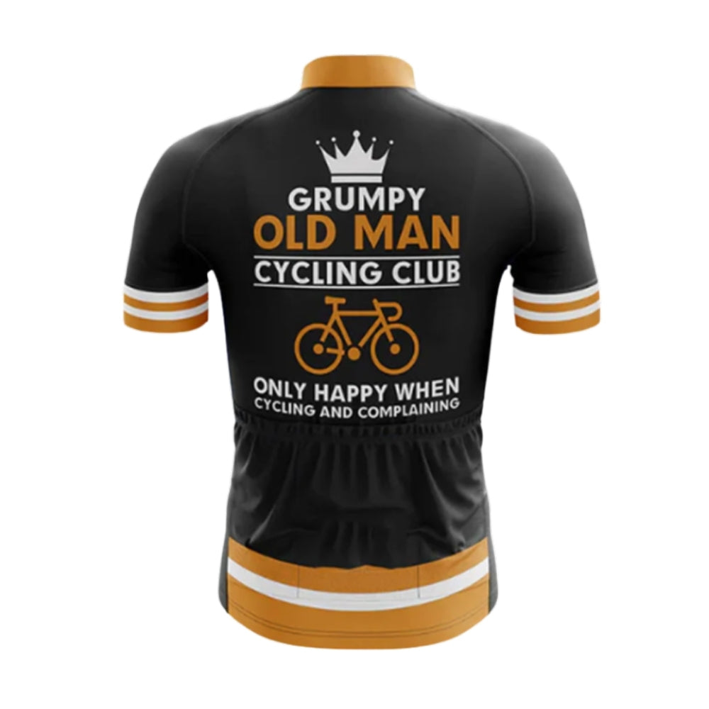 Grumpy Old Man Cycling Club Only Happy When Cycling And Complaining Short Sleeve Cycling Jersey For Men, Funny Old Man Cycling Jerseys CG0657