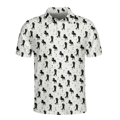 Black Labrador Golf Polo Shirt For Men, Labrador Golf Shirts GZ0369