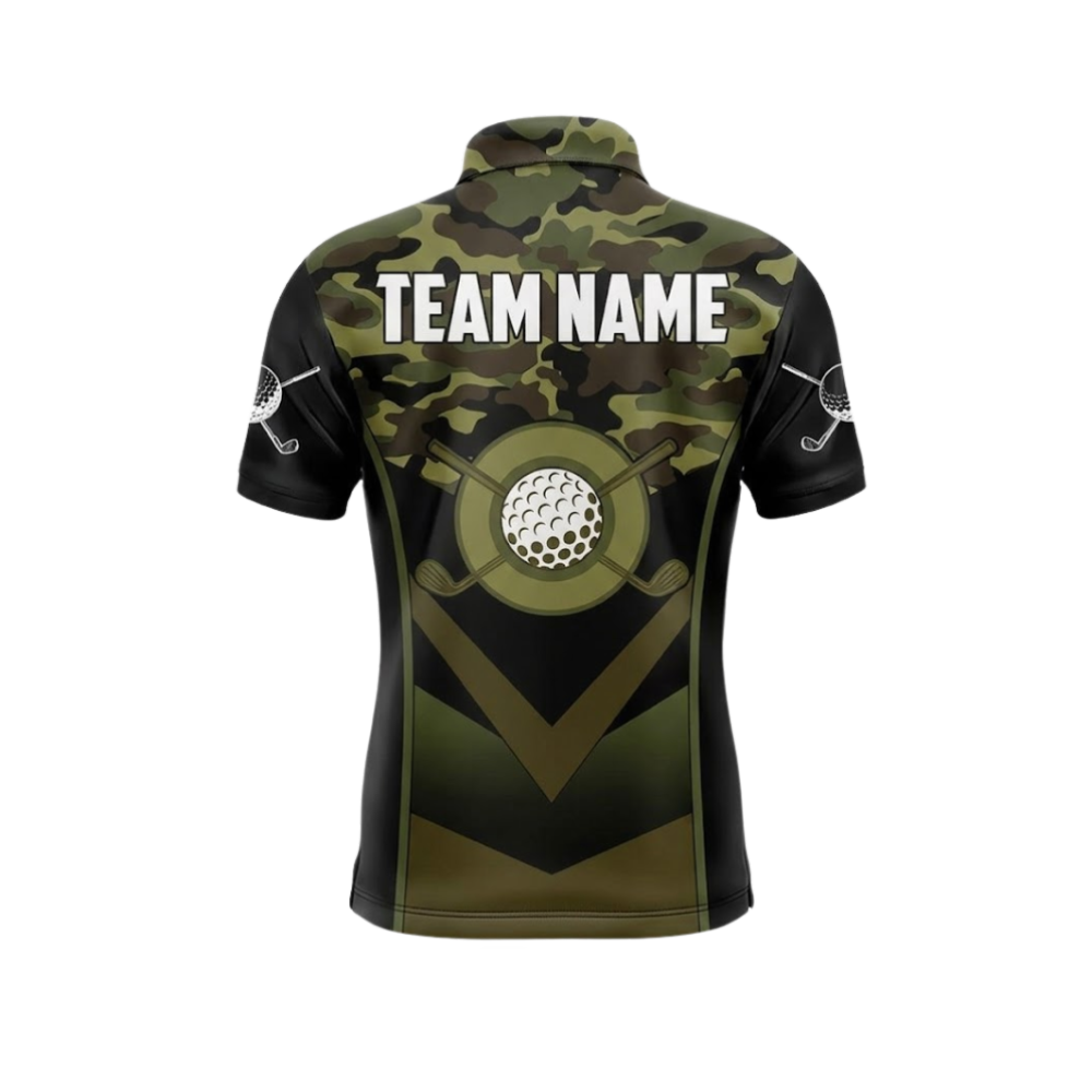 Custom Camouflage Golf Polo Shirts For Mens, Custom Camouflage Golf Team Shirts GZ0475