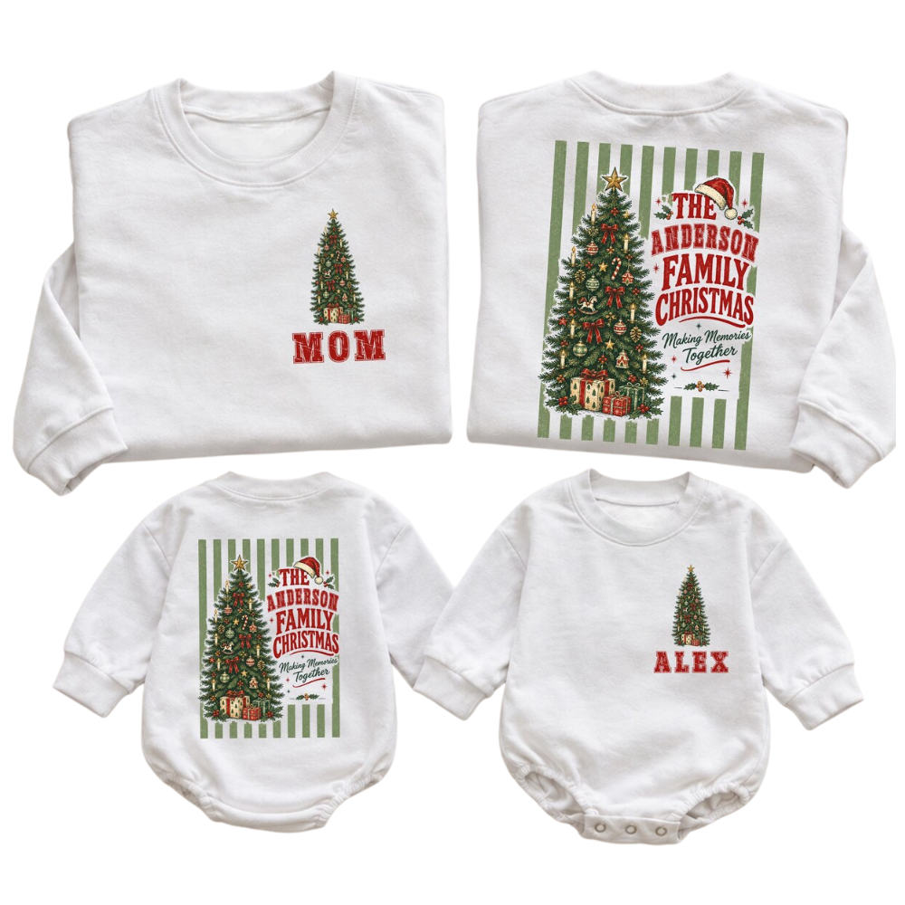 Custom The Family Christmas Making Memories Together Sweatshirt, Personalized Christmas Tree Family Sweatshirt ET1684