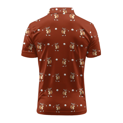 Men's Funny Hot Dog Golf Polo Shirt, Hot Dog Lover Golf Shirts GZ0430