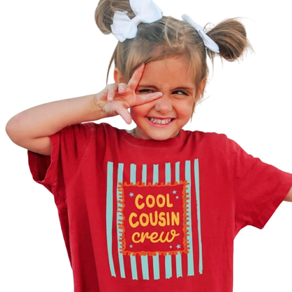 Cool Cousin Crew Neon Stripes Matching Cousin T Shirt, Cousin Matching Shirt ET1259