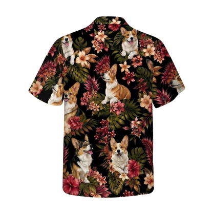 Corgi Tropical Hawaiian Shirt For Men And Women, Corgi Hawaiian Shirt For Dog Lover HE0565