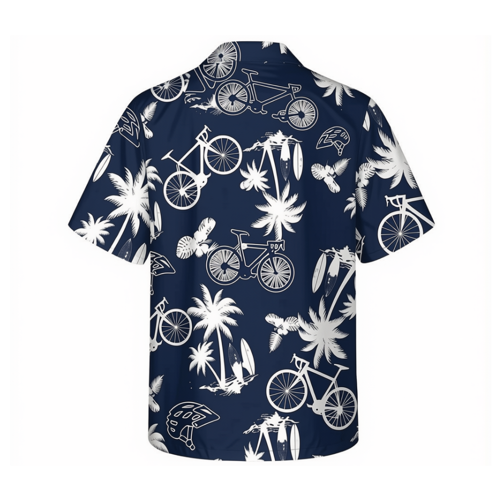 Cycling Tropical Blue Hawaiian Shirt For Men, Cycling Lover Hawaiian Shirt HE0675
