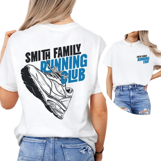 Custom Family Running Club Matching T Shirts, Custom Matching Running Family Shirts ET0652