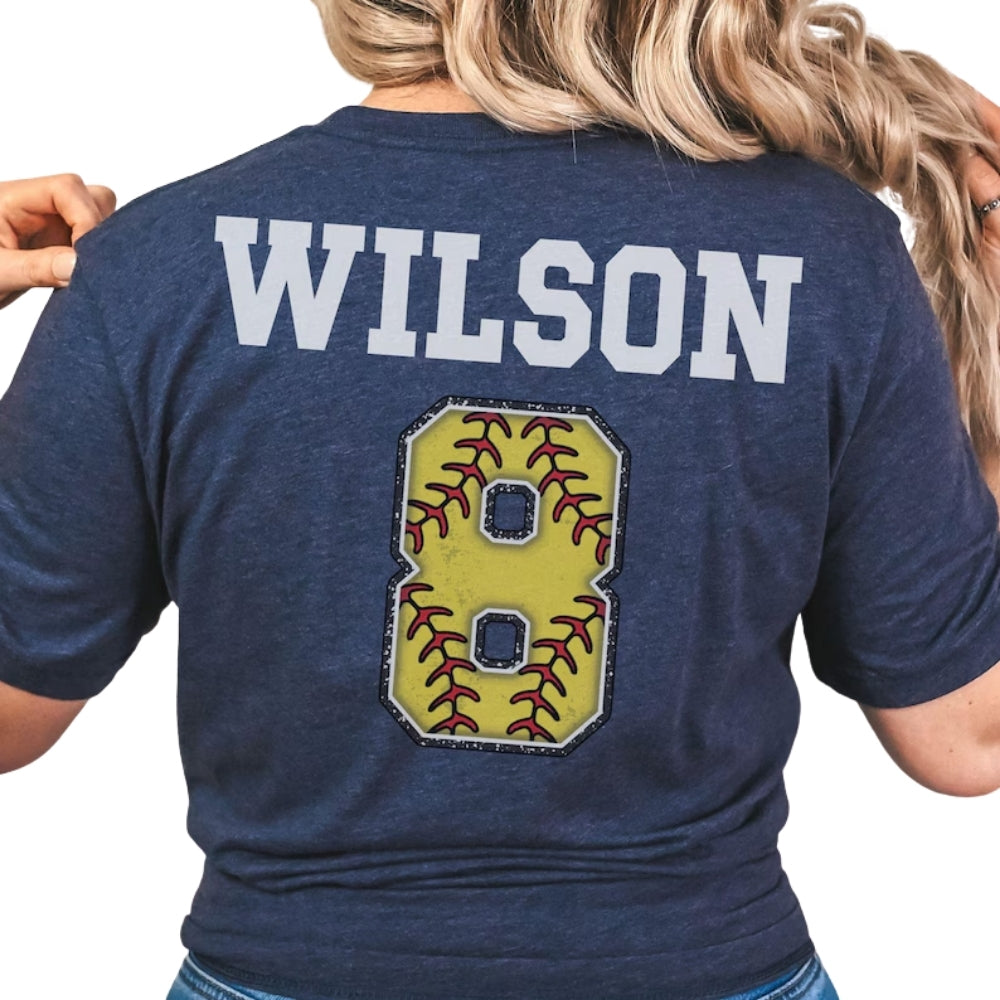 Personalized Senior Softball Matching Family T Shirts, Custom Softball Senior Night Matching Shirts For Family ET0499