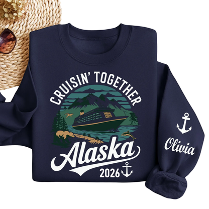 Family Alaska Trip Custom Matching Sweatshirt, Custom Alaska Cruise Family Sweatshirts ET1340