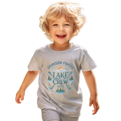 Lake Crew Custom Family Name Matching T Shirt, Personalized Lake Vacation Family Shirts ET1186