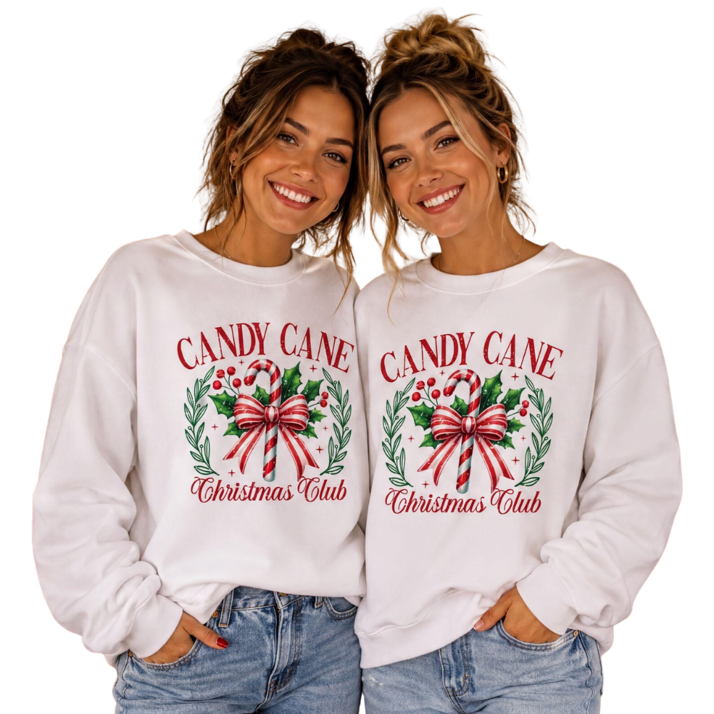 Candy Cane Christmas Club Matching T Shirt, Christmas Crew Shirts ET1056