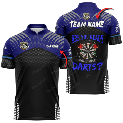 Are You Ready For Some Darts Custom Black Dart Jersey For Men, Custom Funny Dart Team Shirts DZ0177