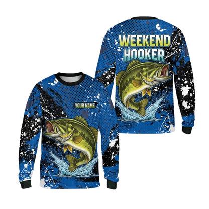 Personalized Bass Fishing Long Sleeve Shirt For Men, Custom Name Fishing Shirts ET0055