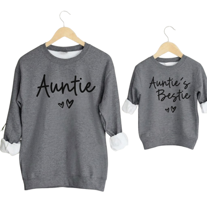 Auntie And Auntie's Bestie Matching Sweatshirt, Auntie Niece Nephew Sweatshirts ET1437
