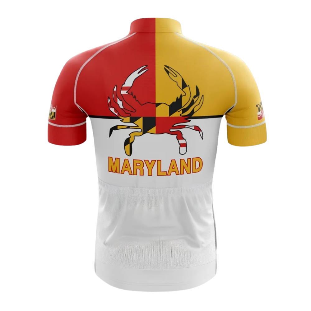 Maryland State Cycling Short Sleeve Jersey For Men, Maryland Cycling Jersey CG0879
