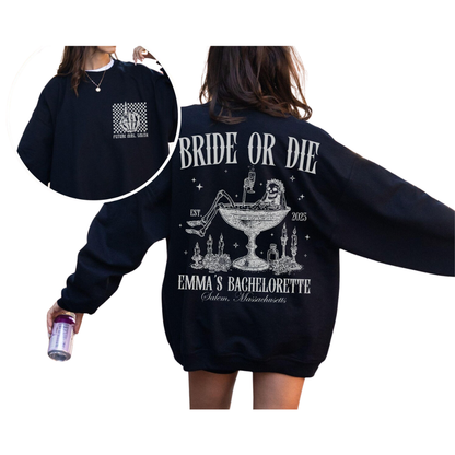 Til Death Personalized Skeleton Bachelorette Hoodies Matching, Custom Bachelorette Club Hoodies For Bride Bridesmaid ET1472