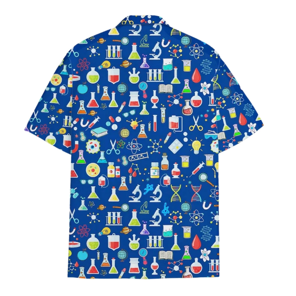 Science Lab Chemistry Blue Hawaiian Shirt Men Women, Science Hawaiian Shirts For Teacher HE0400