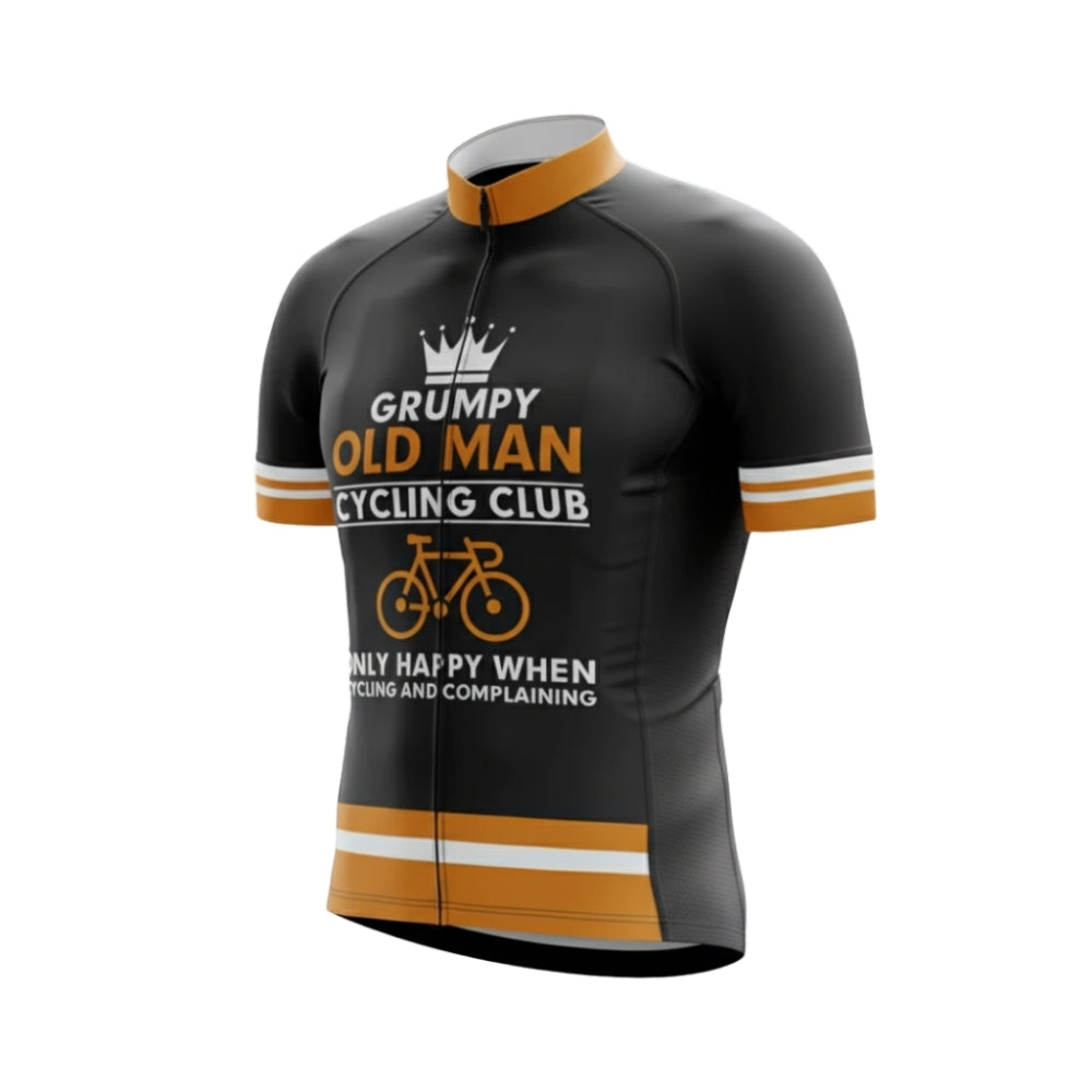 Grumpy Old Man Cycling Club Only Happy When Cycling And Complaining Short Sleeve Cycling Jersey For Men, Funny Old Man Cycling Jerseys CG0657
