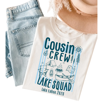 Cousin Crew Lake Squad Custom Location Matching T Shirt, Custom Lake Camping Cousin Shirt For Family ET1460