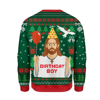 Jesus's Birthday Christmas Sweatshirt 3D Printed, Religious Christmas Sweatshirt 2D1089