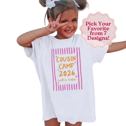 Cousin Camp 2026 Built-In Besties Matching T Shirts, Custom Matching Cousin Camping Shirts ET0807