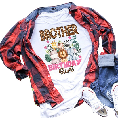 Wild Birthday Girl Custom Safari Matching Family T Shirts, Custom Animal Birthday Family Shirts ET0406