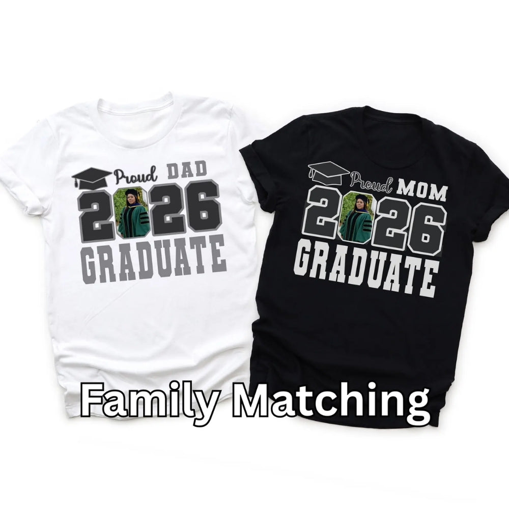 Custom Proud Family Of Graduation Matching T Shirts, Custom Graduation Matching Shirts For Family ET0262
