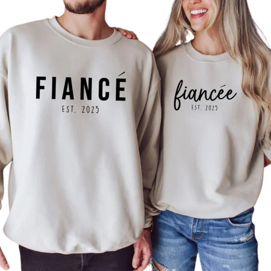 Custom Fiancee Fiance Sweatshirt, Custom Engagement Sweatshirt 2D0257