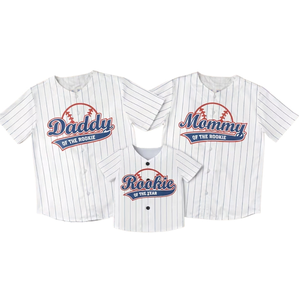 Rookie Of The Year Custom 1st Birthday Matching Family Baseball Jersey, Custom First Birthday Baseball Jersey For Family ET0691