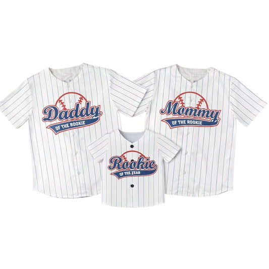 Rookie Of The Year Custom 1st Birthday Matching Family Baseball Jersey, Custom First Birthday Baseball Jersey For Family ET0691