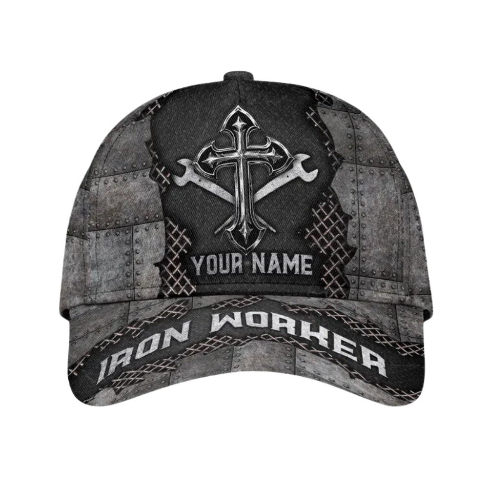 Custom Name Ironworkers 3D Baseball Cap, Custom Steel Worker Caps Hats CP0110
