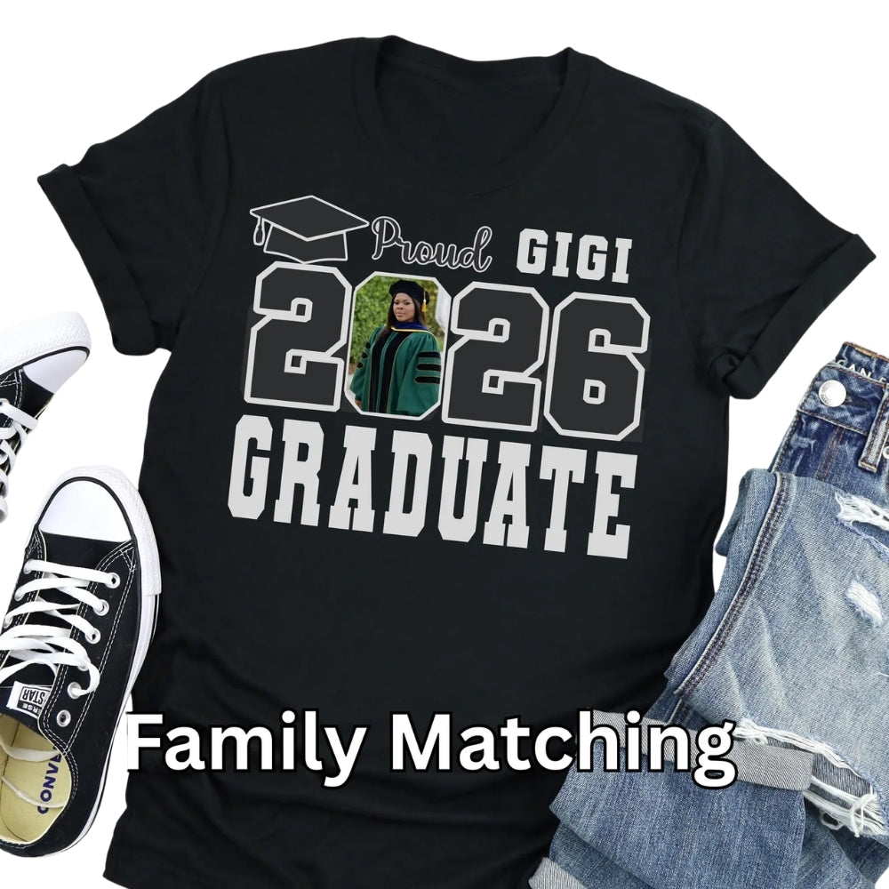 Custom Proud Family Of Graduation Matching T Shirts, Custom Graduation Matching Shirts For Family ET0262