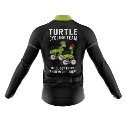 Turtle Cycling Team We're Slow As Shell Cycling Long Sleeve Jersey Men, Turtle Team Cycling Jersey CZ0070