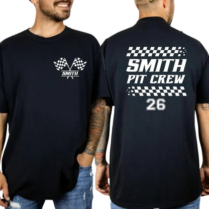 Personalized Birthday Pit Crew Matching Family T Shirts, Custom Family Birthday Race Car Matching Shirts ET1121
