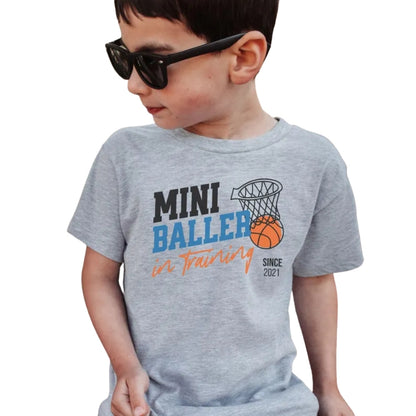 Slam Dunk Dad Mini Baller In Training Matching Basketball Dad Son T Shirt, Custom Basketball Father Son Matching Shirts ET0954