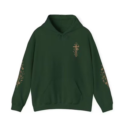 Cross Christian Wildflowers Hoodies For Women, Floral Christian Hoodies 2D0939