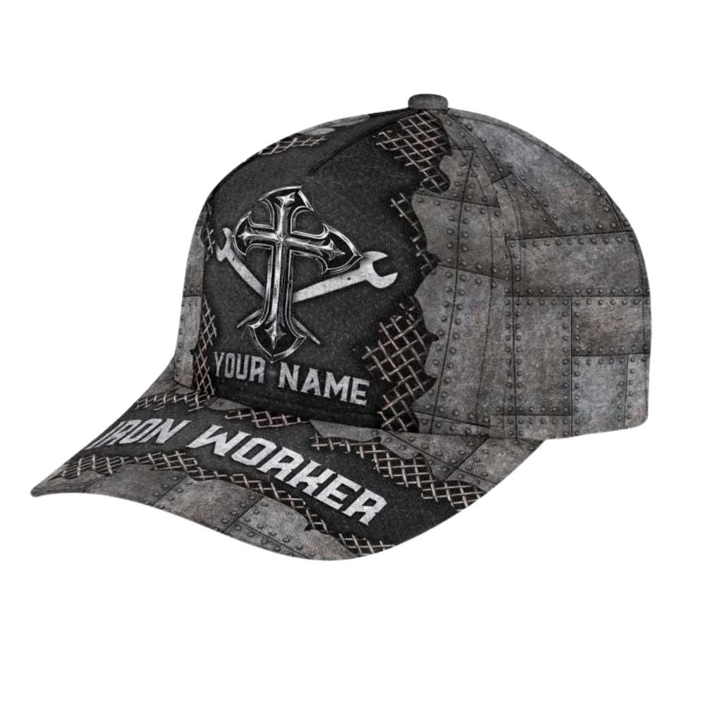 Custom Name Ironworkers 3D Baseball Cap, Custom Steel Worker Caps Hats CP0110