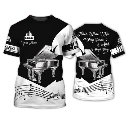 Custom Piano Shirt For Him Her, 3D Printed Pianist Shirts, Piano Lover Club Uniform, Piano Class Uniform TO2535