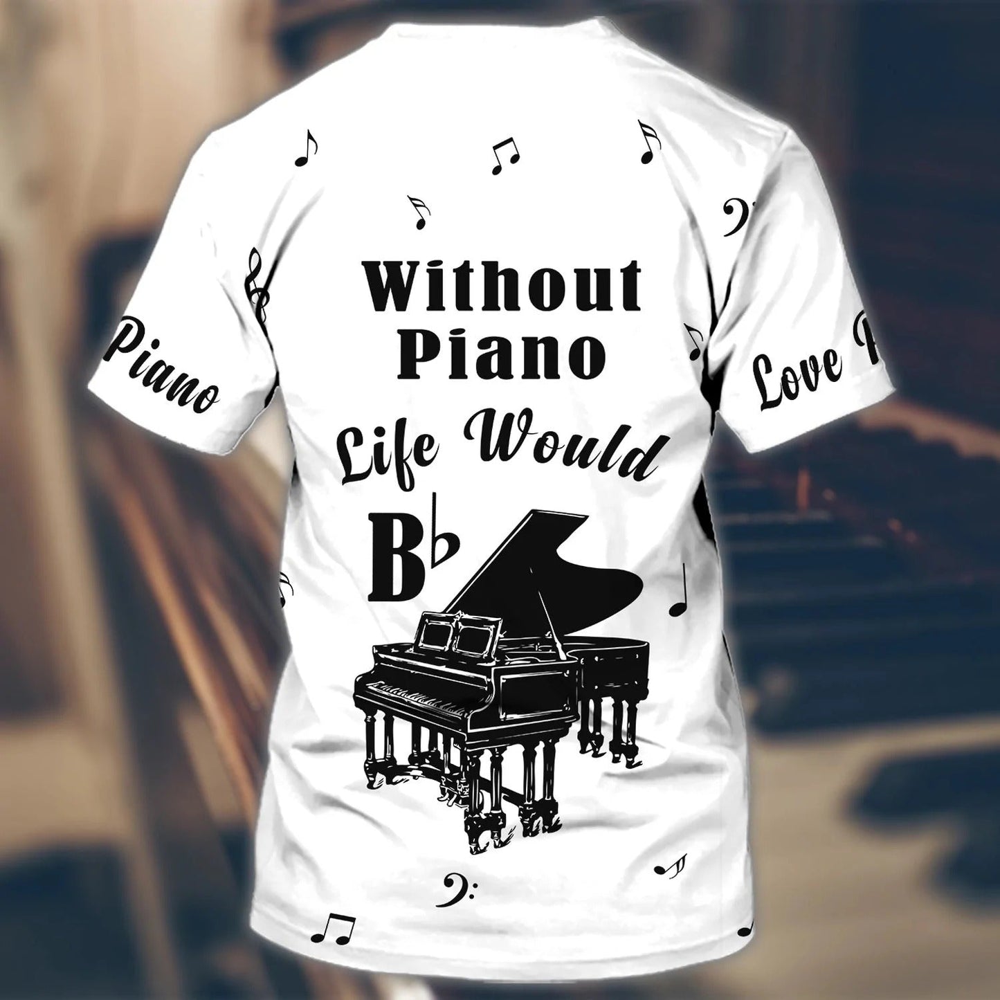 Custom 3D Piano Shirt, Unisex Pianist T Shirt, Piano Teacher Gift, Piano Class Uniform TO2536