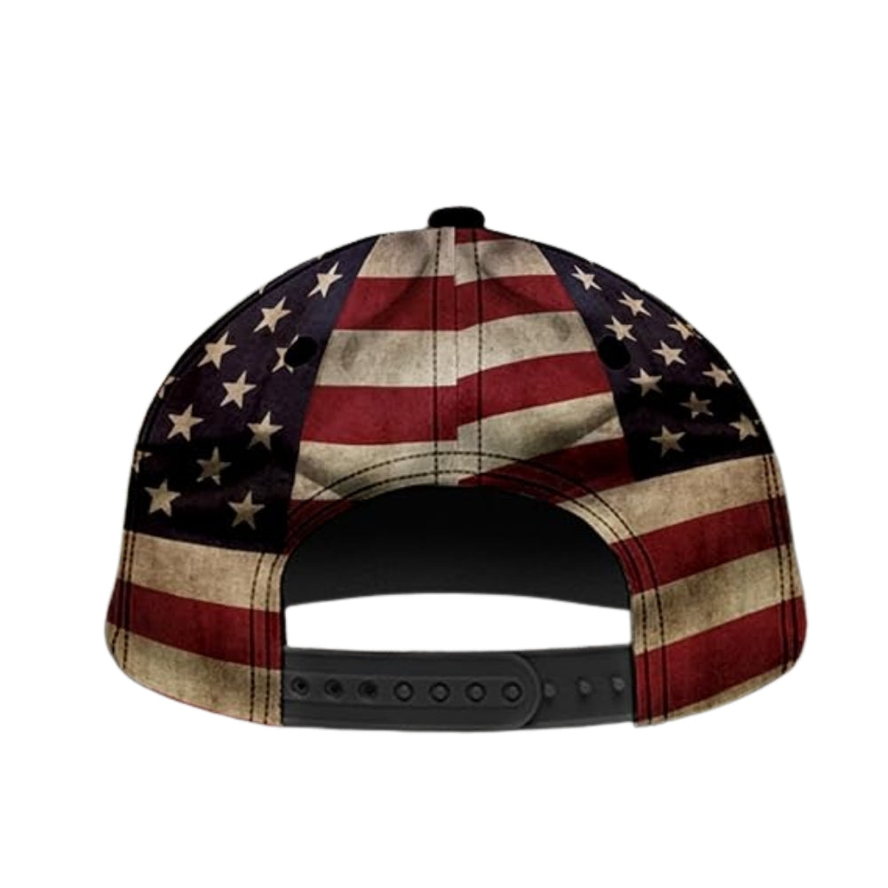 Custom American Flag Deer Hunting Baseball Cap, Custom Patriotic Deer Hunting 3D Printed Caps CP0232