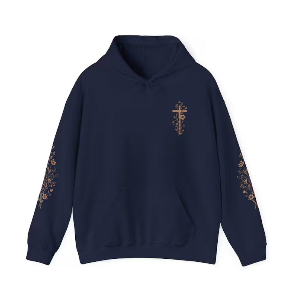 Cross Christian Wildflowers Hoodies For Women, Floral Christian Hoodies 2D0939