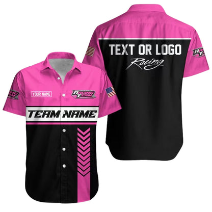 Custom Mechanic Racing Workwear Hawaiian Button Up Shirt, Personalized Mechanic Uniforms HE0197