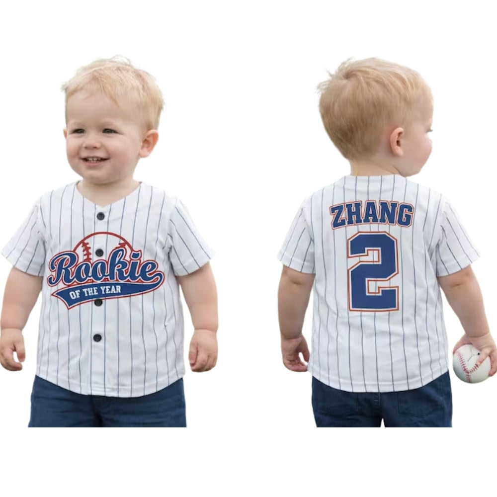 Rookie Of The Year Custom 1st Birthday Matching Family Baseball Jersey, Custom First Birthday Baseball Jersey For Family ET0691