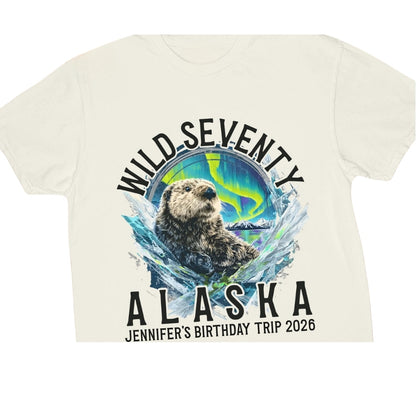 Wild Seventy Alaska Cruise Birthday Trip Matching Family T Shirts, Custom Cruise 70th Birthday Matching Shirts For Family ET0407