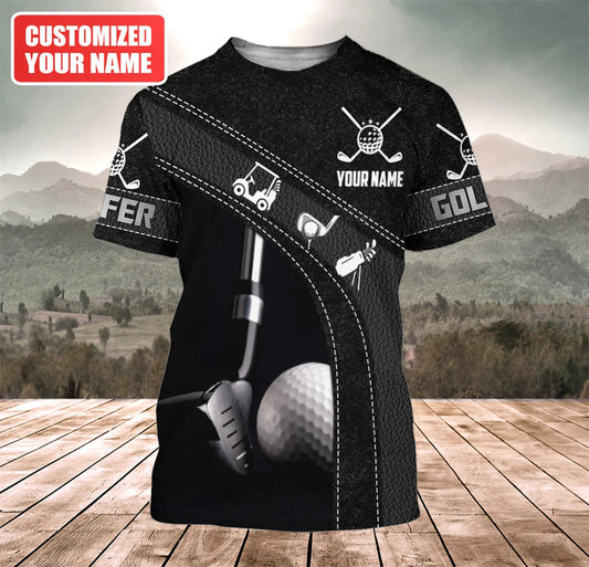 3D All Over Print Golf Tshirt, Black Shirt For Golf Lover, Golf Team Uniform TO2330
