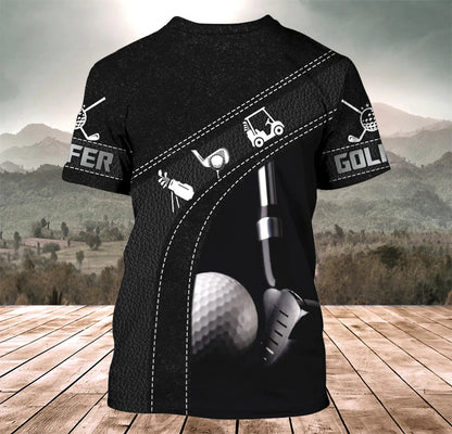 3D All Over Print Golf Tshirt, Black Shirt For Golf Lover, Golf Team Uniform TO2330