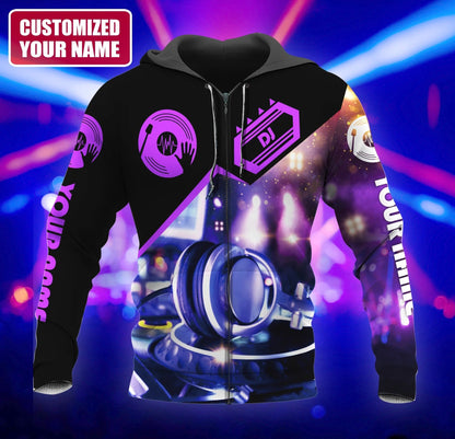 Personalized 3D DJ Shirt, DJ Hoodie, All Over Printed Unisex DJ Clothing, DJ Gift For Him Her TO0066